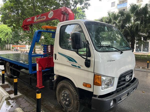 XE CỨU HỘ GIAO THÔNG HYUNDAI MIGHTY 110XL GẮN CẨU UNIC 3 TẤN 4 ĐOẠN URV 374